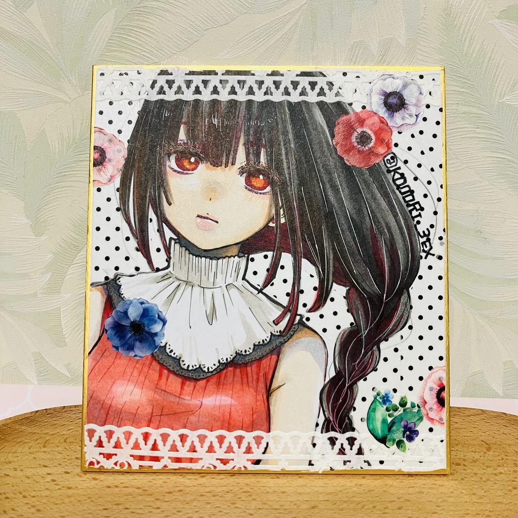 【ミニ色紙】オリジナル女の子