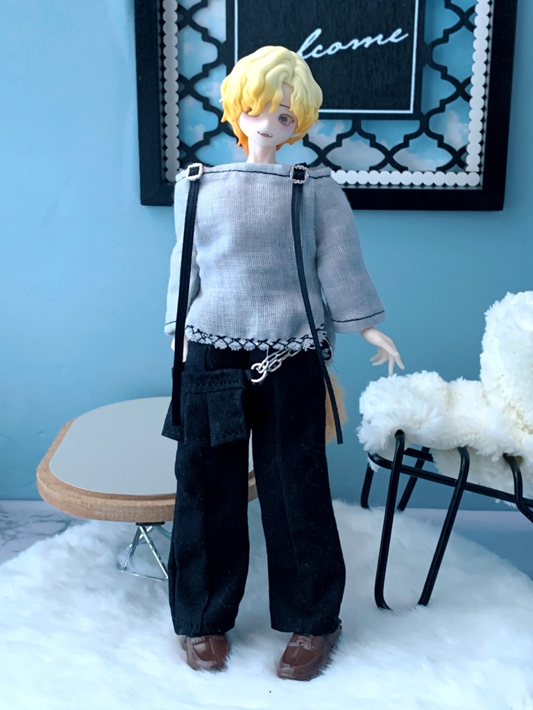 "シチリアの追憶"用コーデセット【ガーゼカットソー×ベルト付きボトムス】
