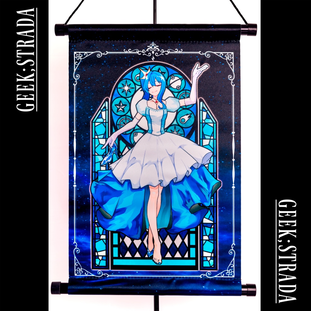 【星街すいせい】"ビビデバ" ステンドグラス B4タペストリー【Suisei Hoshimachi】"BIBBIDIBA" Stained Glass B4 Tapestry =Unofficial=