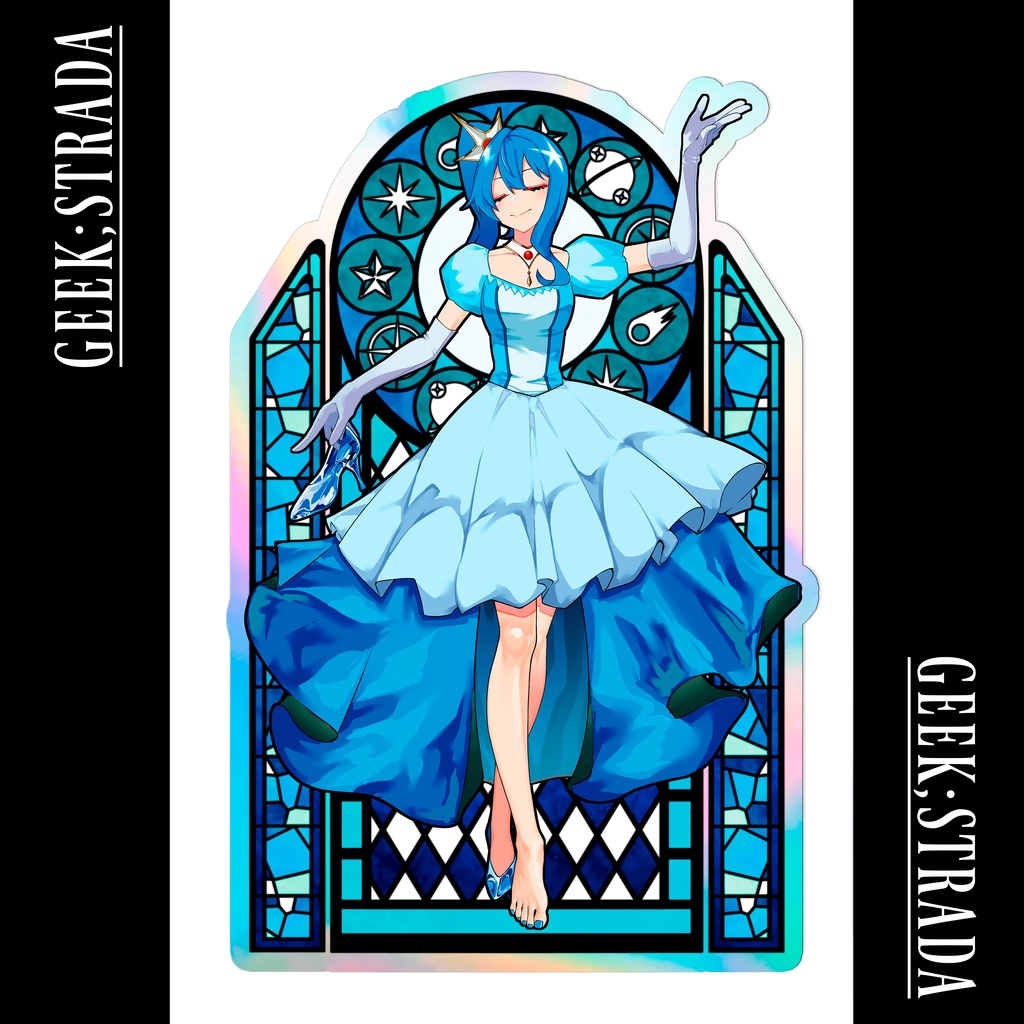 【星街すいせい】◤ビビデバ◢ ホログラムステッカー【Suisei Hoshimachi】◤BIBBIDIBA◢ Holographic Sticker =Unofficial=