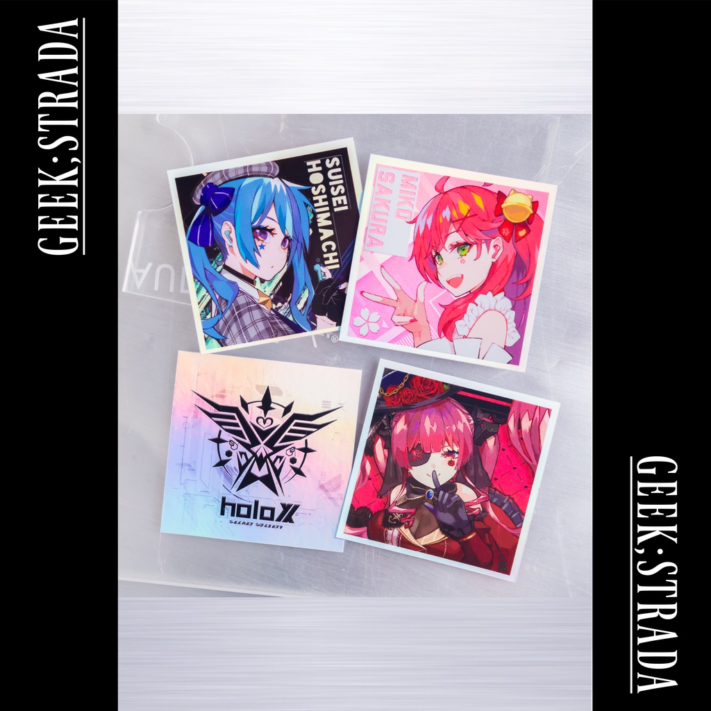 【星街すいせい】【さくらみこ】 【宝鐘マリン】【秘密結社holoX】ホロライブ ホログラムステッカー【Suisei Hoshimachi】【Sakura Miko】【Houshou Marine】【Secret Society holoX】hololive Holographic Sticker =Unofficial=