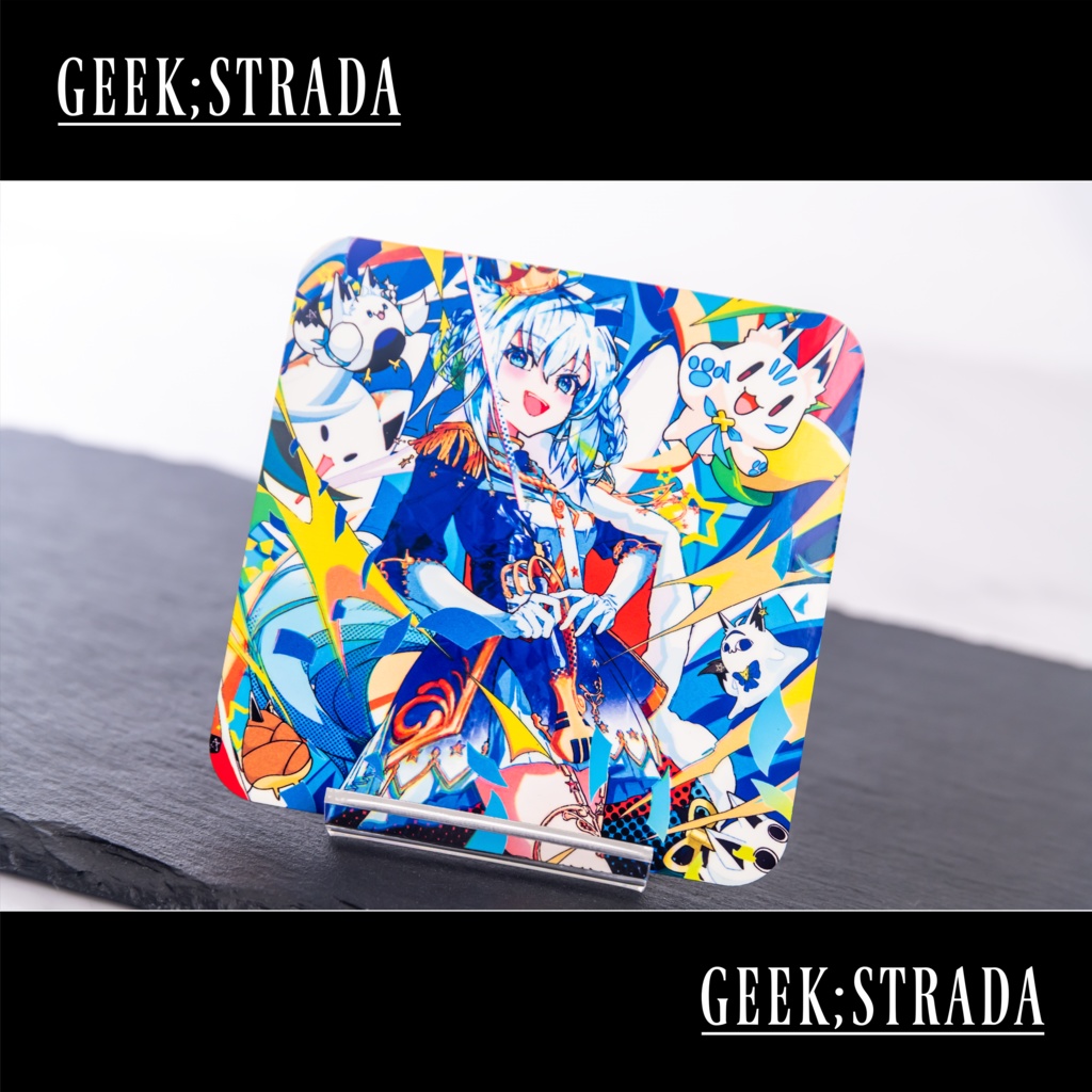 【白上フブキ】◤SPARKLE KINGDOM◢ アクリル/MDF コースター【Shirakami Fubuki】Acrylic/MDF Coaster =Unofficial=