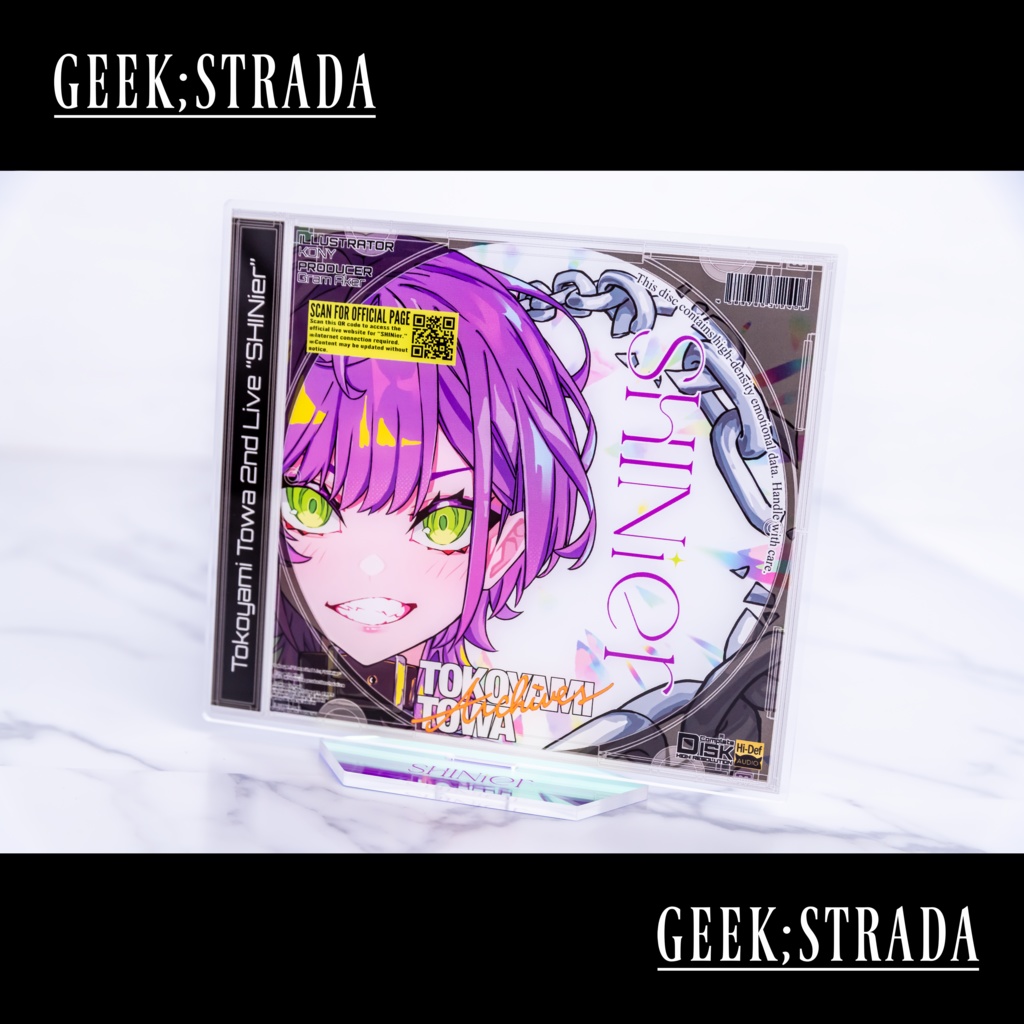 【常闇トワ】||◤ 2nd Live "SHINier"◢|| CD型アクリルスタンド【Tokoyami Towa】CD-Style Acrylic Stand =Unofficial=