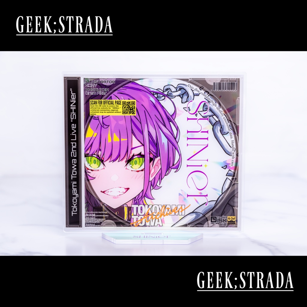 【常闇トワ】||◤ 2nd Live "SHINier"◢|| CD型アクリルスタンド【Tokoyami Towa】CD-Style Acrylic Stand =Unofficial=