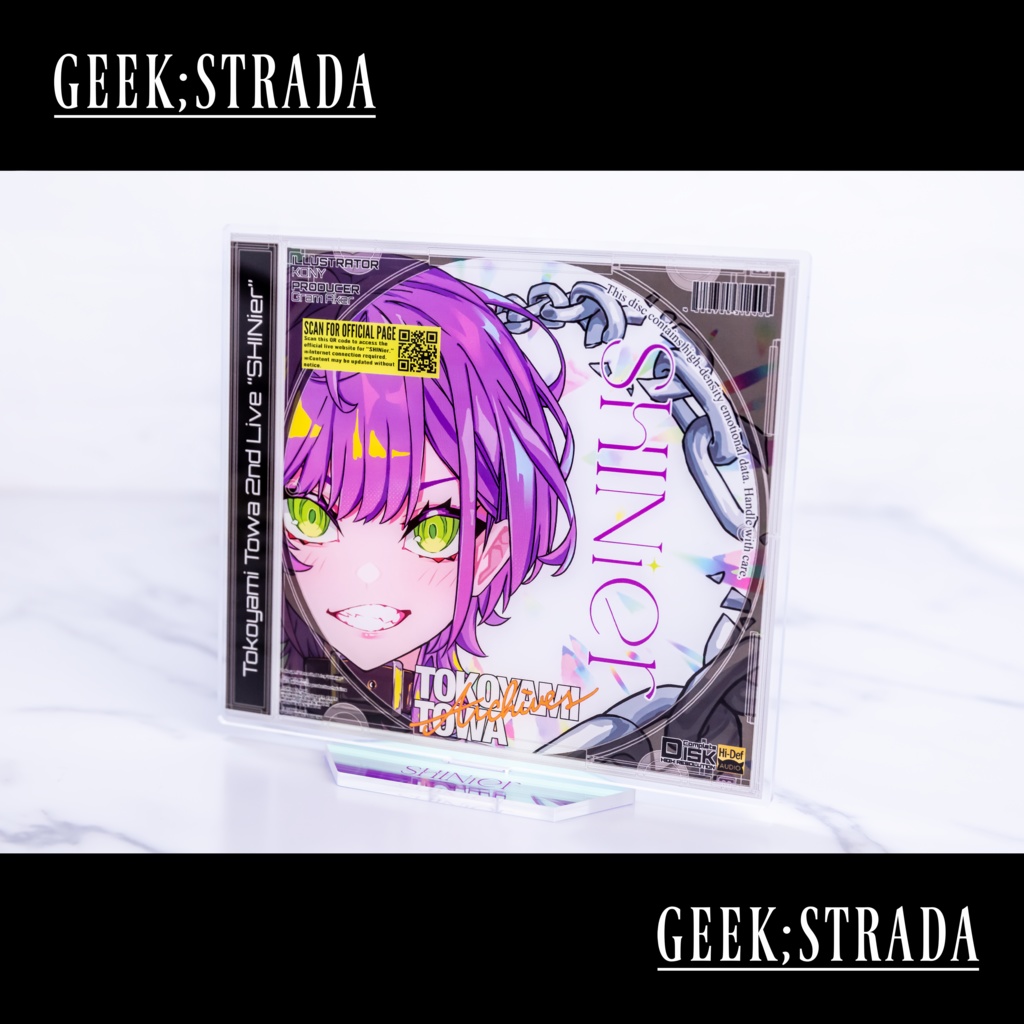 【常闇トワ】||◤ 2nd Live "SHINier"◢|| CD型アクリルスタンド【Tokoyami Towa】CD-Style Acrylic Stand =Unofficial=