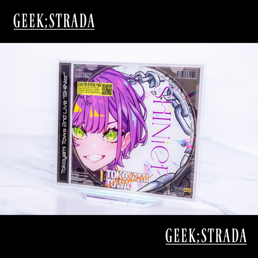 【常闇トワ】||◤ 2nd Live "SHINier"◢|| CD型アクリルスタンド【Tokoyami Towa】CD-Style Acrylic Stand =Unofficial=