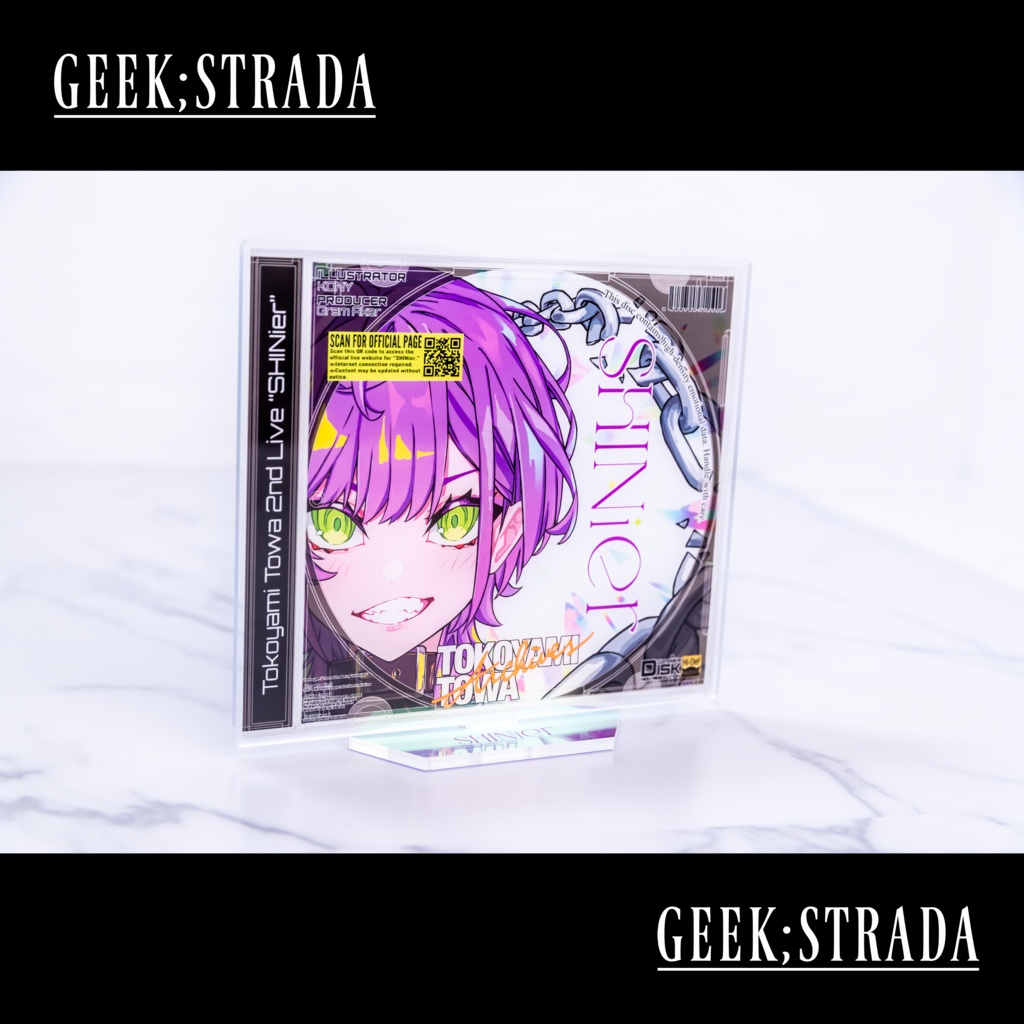 【常闇トワ】||◤ 2nd Live "SHINier"◢|| CD型アクリルスタンド【Tokoyami Towa】CD-Style Acrylic Stand =Unofficial=