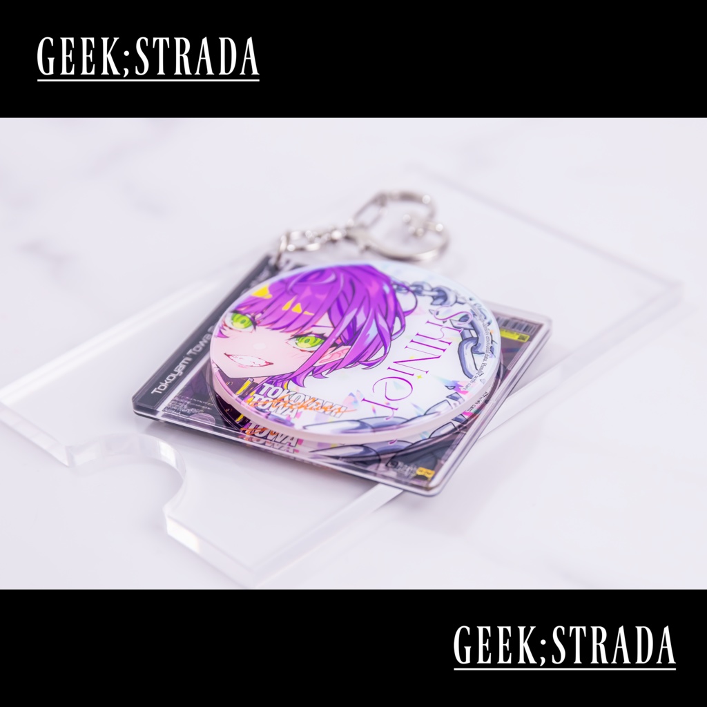 【常闇トワ】||◤ 2nd Live "SHINier"◢|| CD型 NFCアクリルキーホルダー【Tokoyami Towa】CD-Style NFC Acrylic Key Chain =Unofficial=