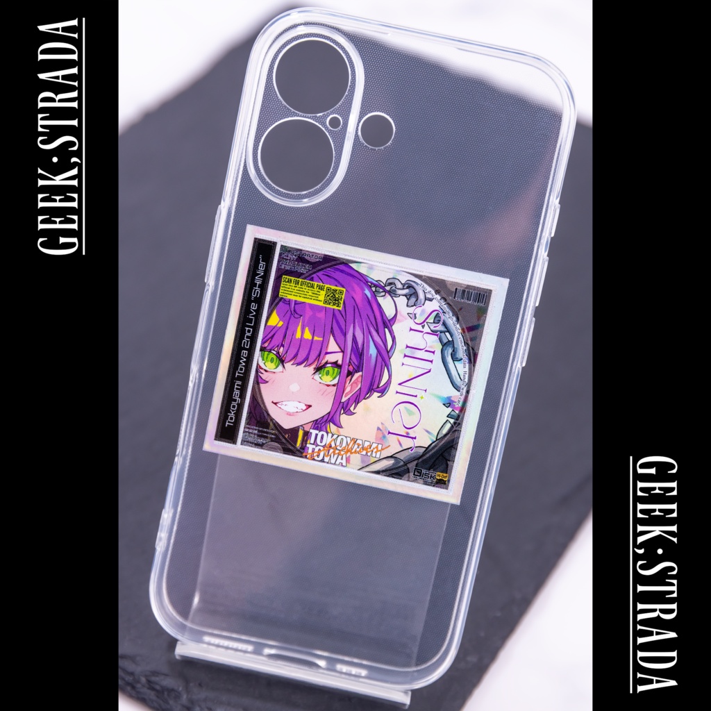 【常闇トワ】||◤ 2nd Live "SHINier"◢|| CD型 ホログラムステッカー【Tokoyami Towa】CD-Style Holographic Sticker =Unofficial=
