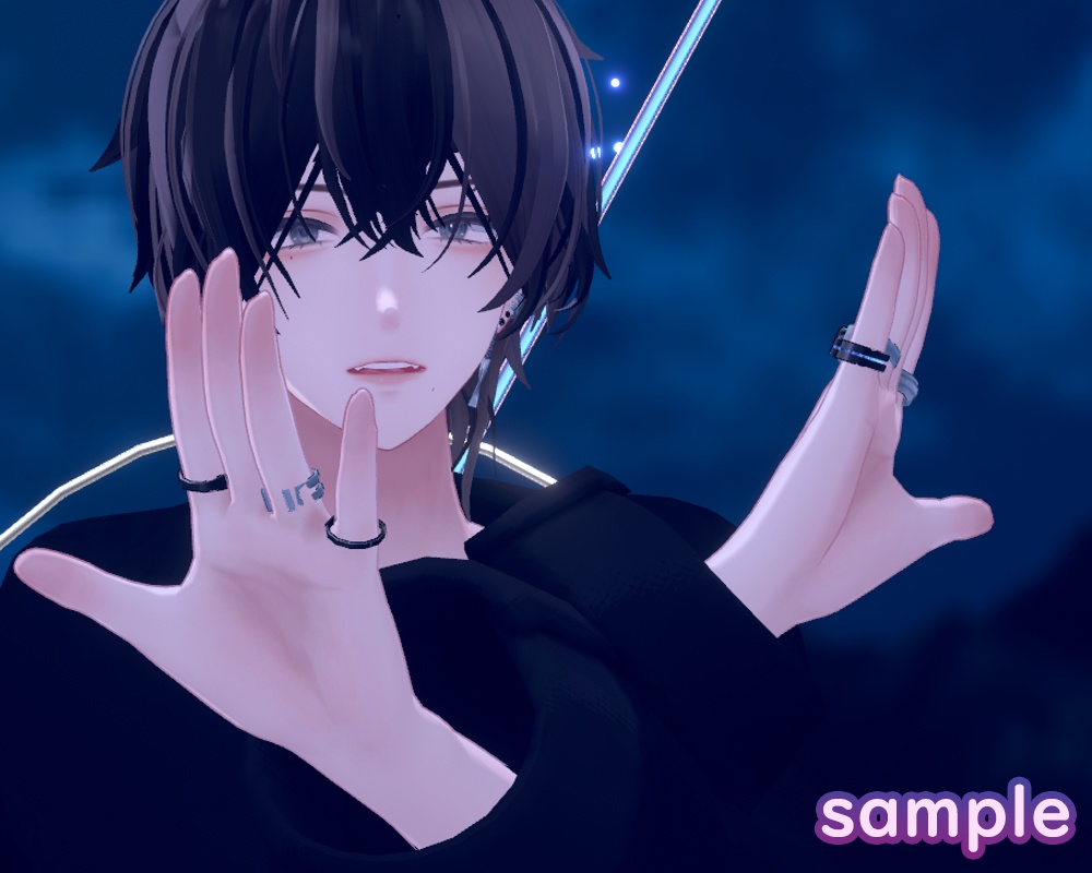 森羅shinra男化粧mens makeup + ブレンドシェイプ一覧(特殊)BlendShapes + 髪色hair color