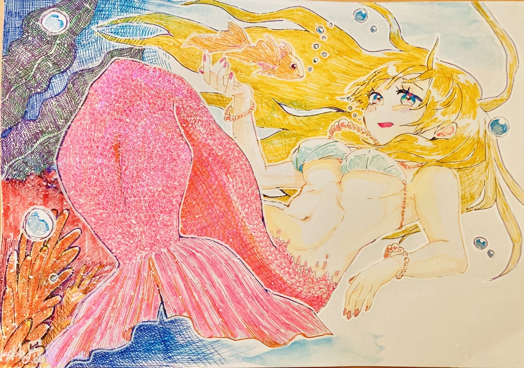 ボールペン画　原画イラスト