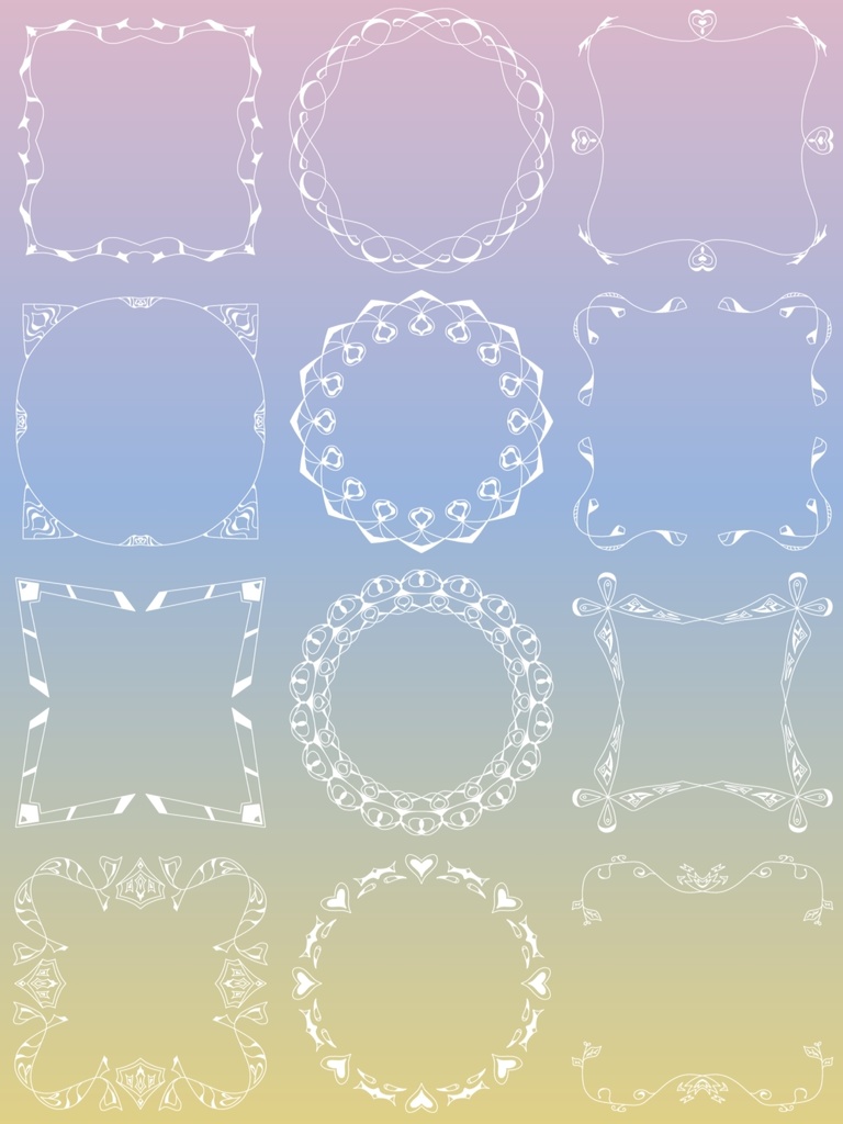 無料配布用フレーム素材集