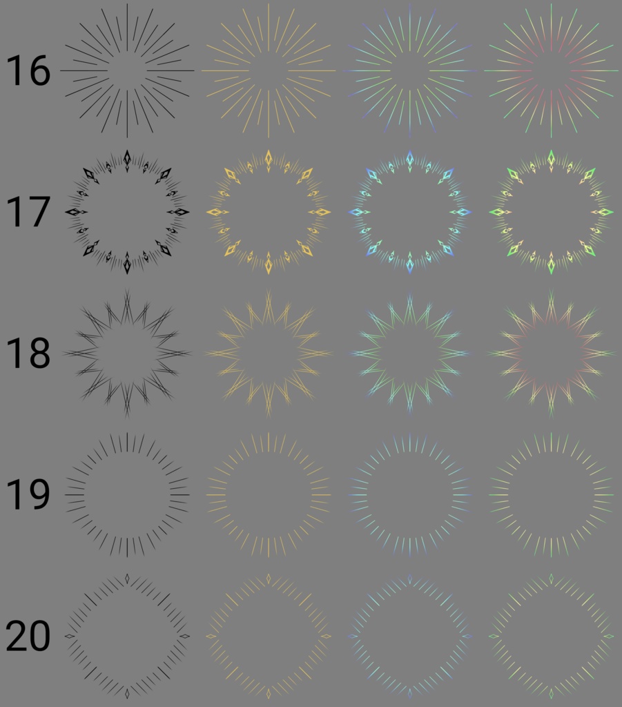 ピカッと後光素材集