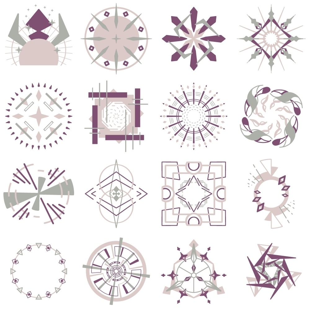 カラフルな何学模様素材