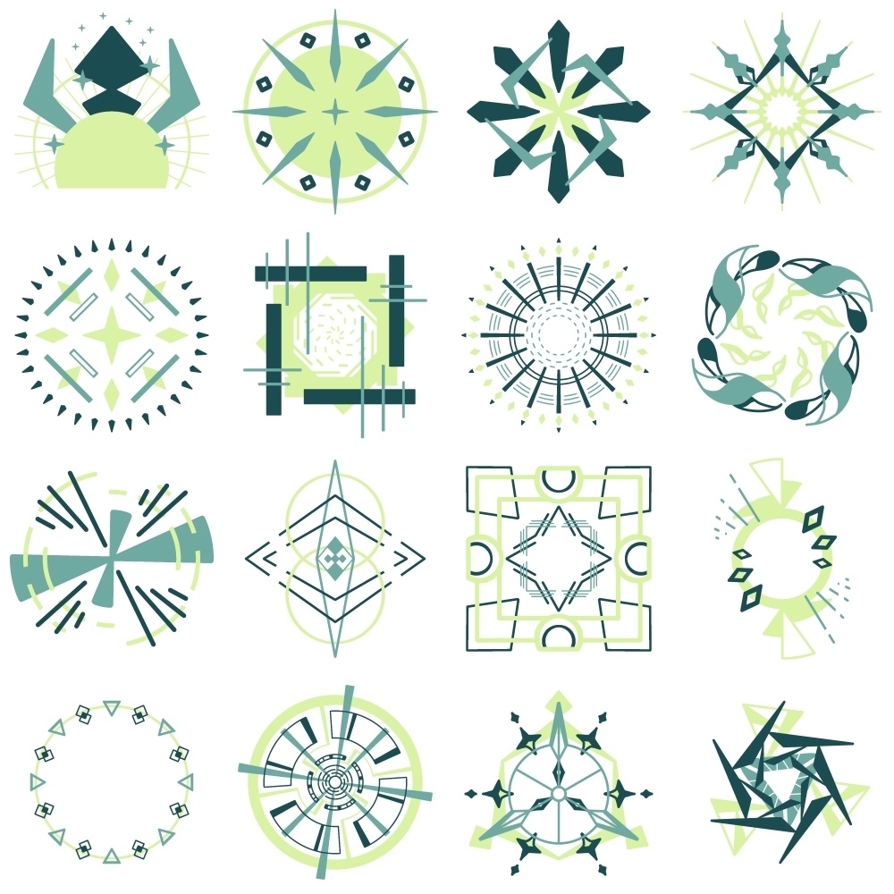 カラフルな何学模様素材