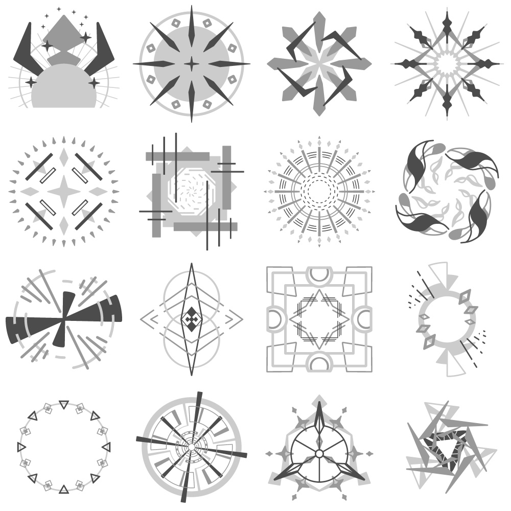 カラフルな何学模様素材