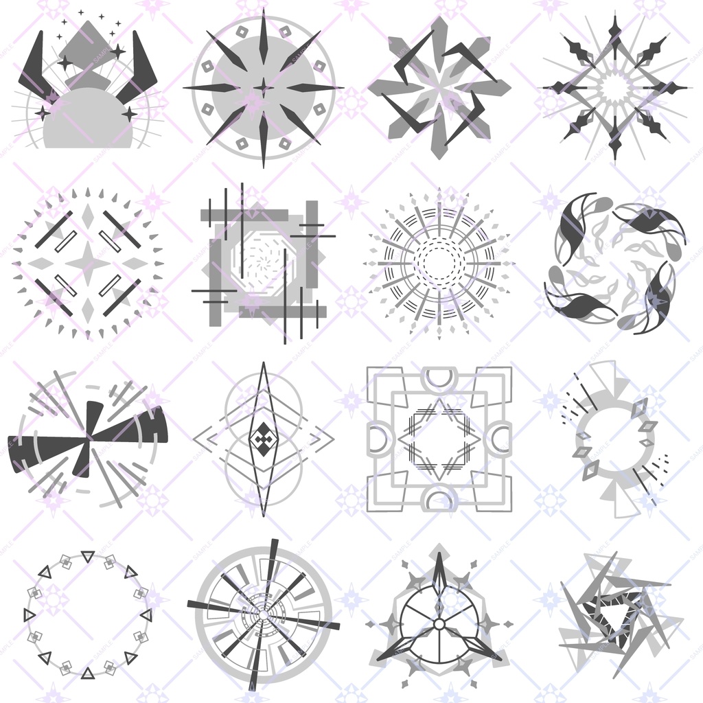 カラフルな何学模様素材