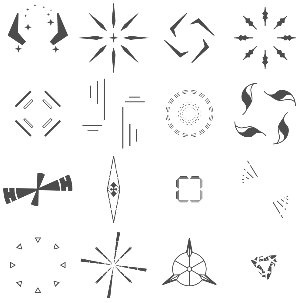 カラフルな何学模様素材