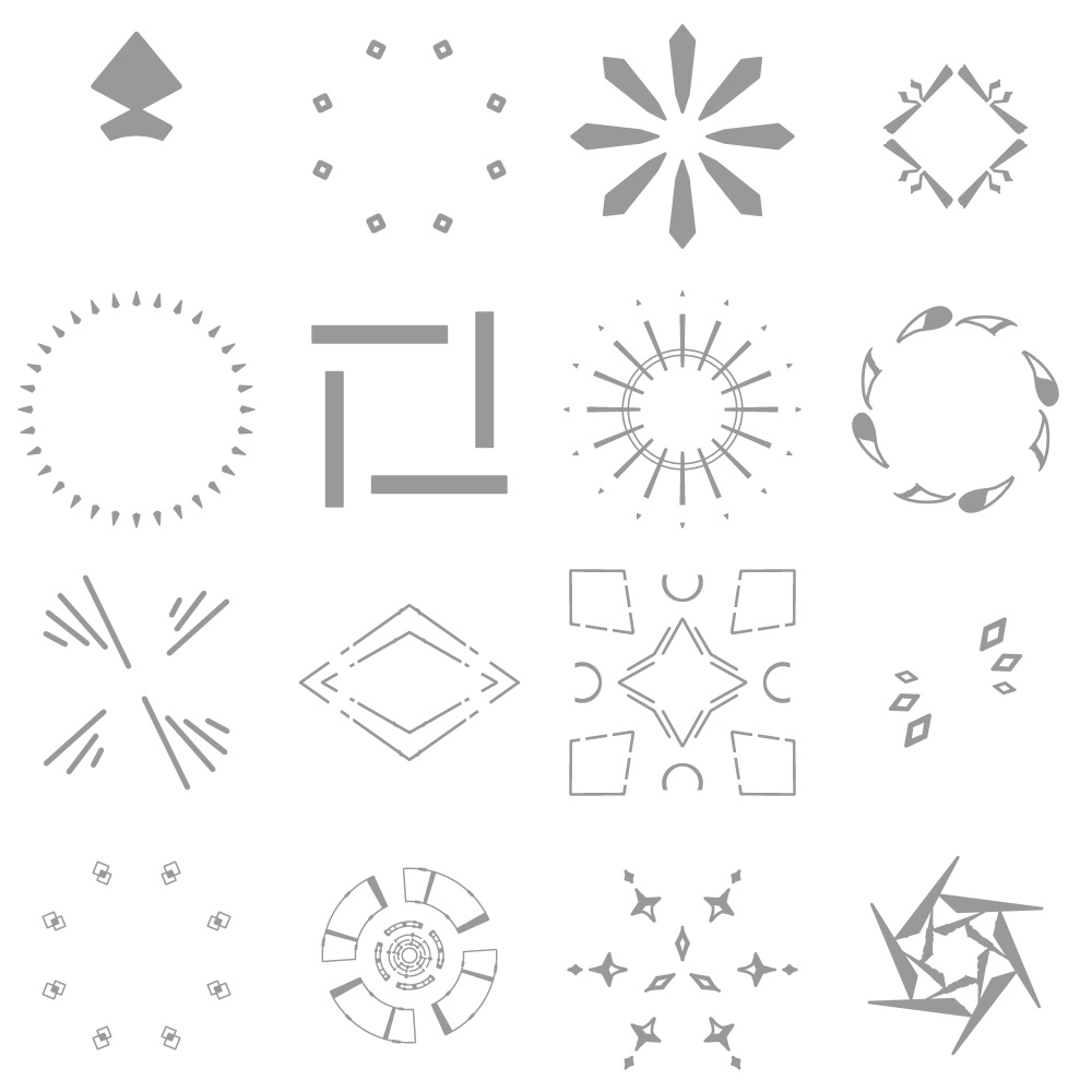 カラフルな何学模様素材