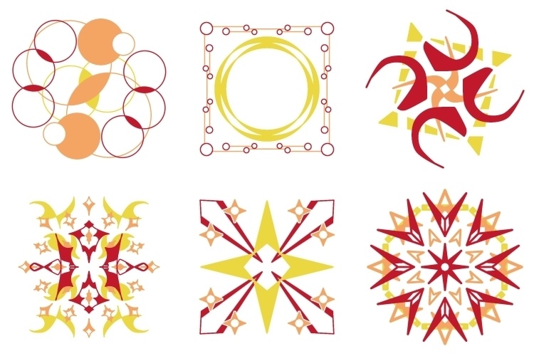 無料配布用カラフルな幾何学模様素材