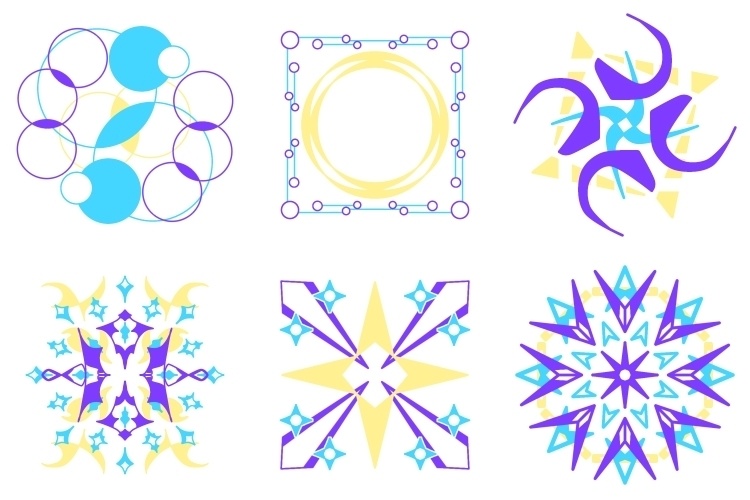 無料配布用カラフルな幾何学模様素材