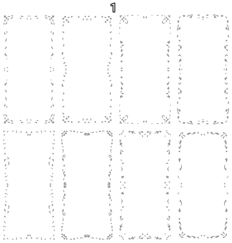 三色フレーム四角素材