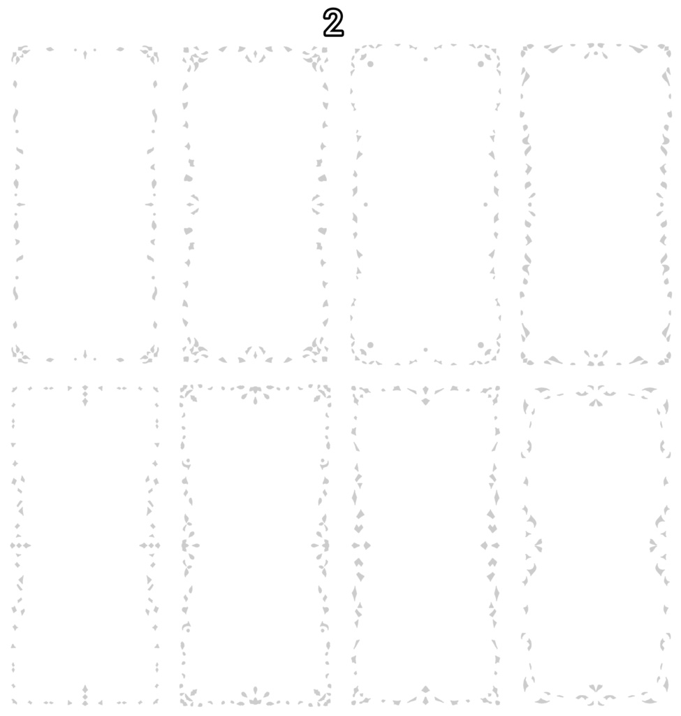 三色フレーム四角素材