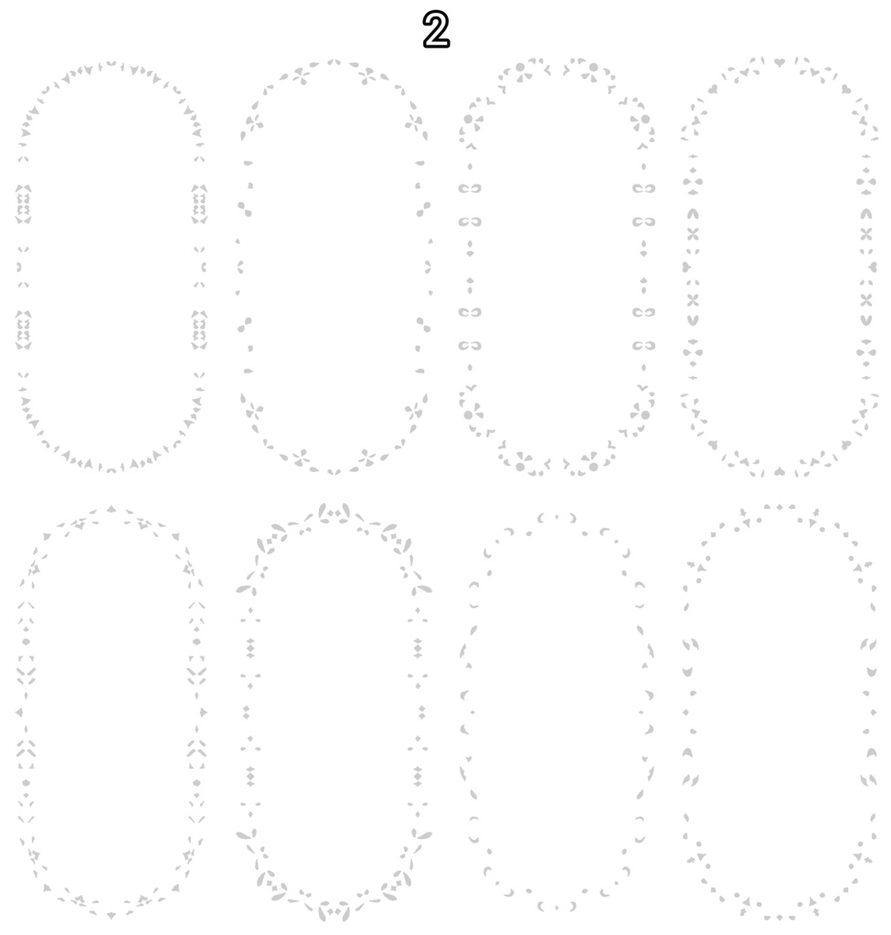 三色フレーム丸形素材