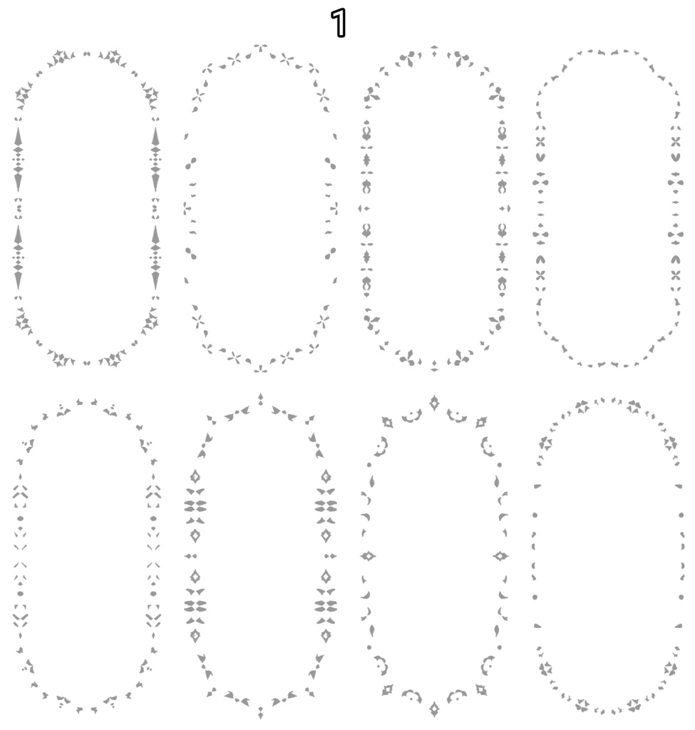 三色フレーム丸形素材