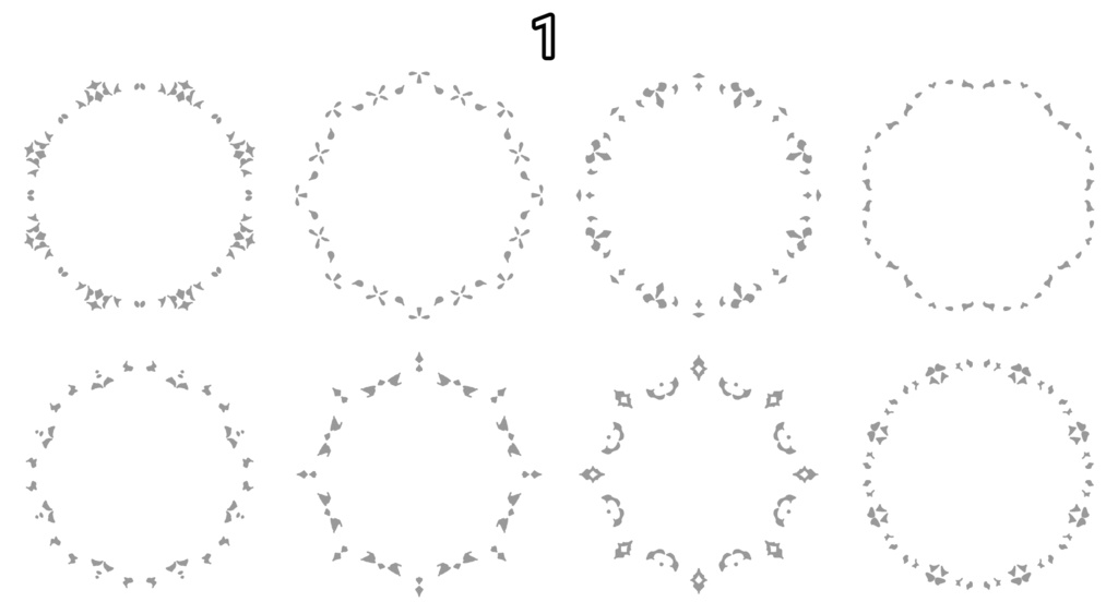 三色フレーム丸形素材
