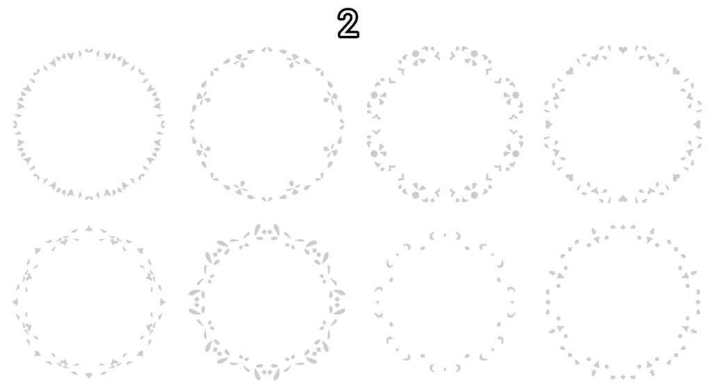 三色フレーム丸形素材