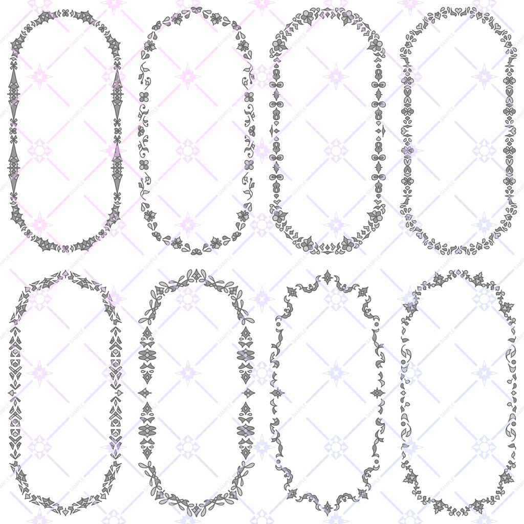 三色フレーム丸形素材