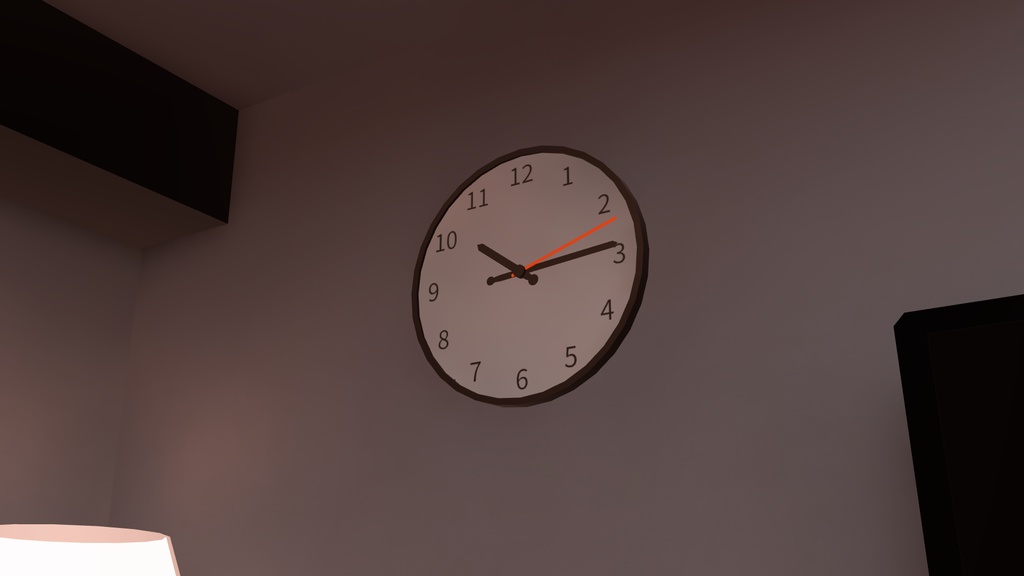 【無料】シンプルなアナログ時計【VRC向け】
