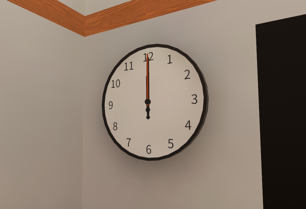 【無料】シンプルなアナログ時計【VRC向け】