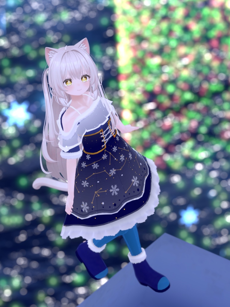 【28+アバター対応】星空の下の雪景色