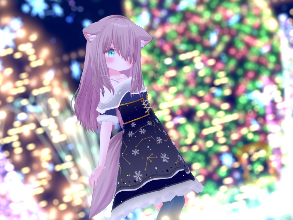 【28+アバター対応】星空の下の雪景色