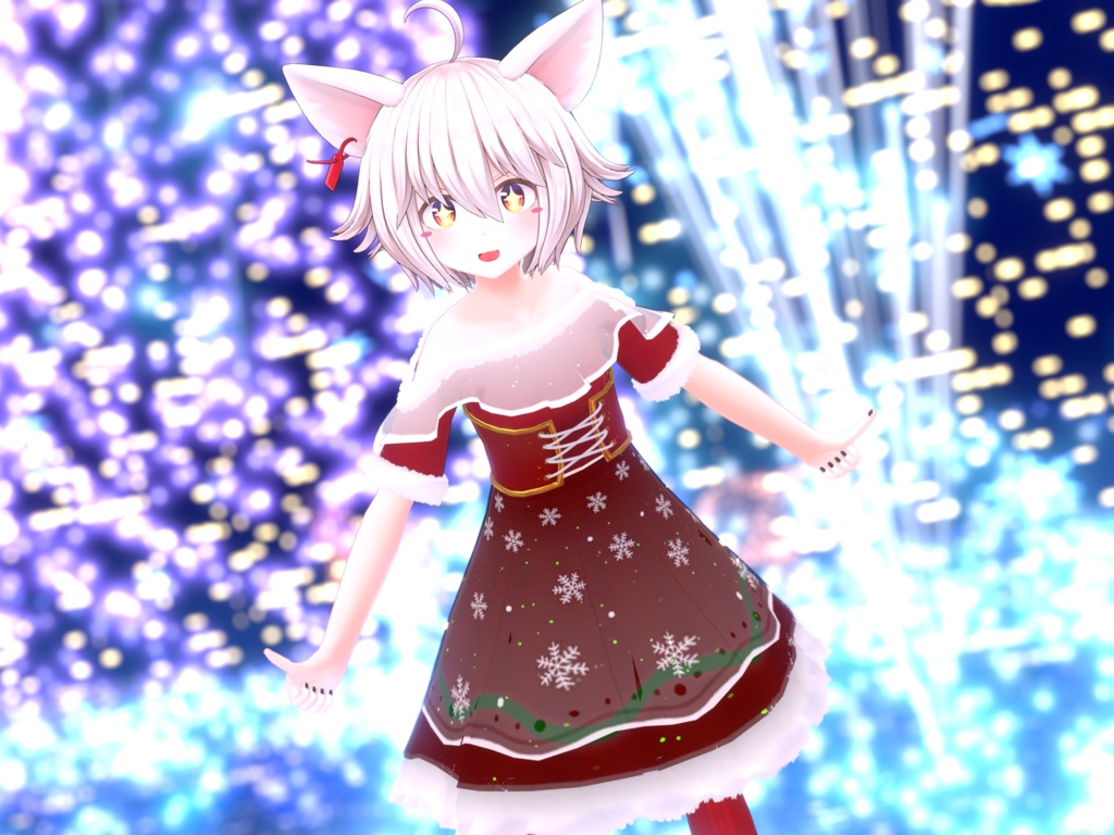 【28+アバター対応】星空の下の雪景色