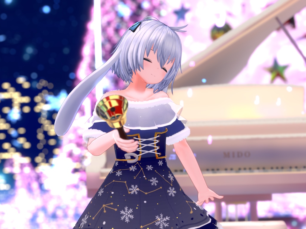 【28+アバター対応】星空の下の雪景色