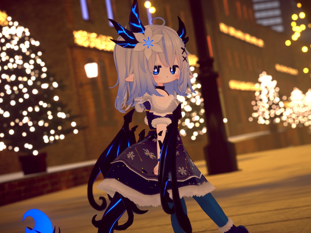 【28+アバター対応】星空の下の雪景色