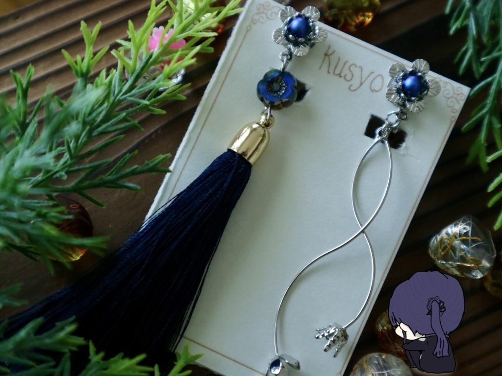 【非公式】長尾景☯️イメージイヤリング(ピアス変更可能)