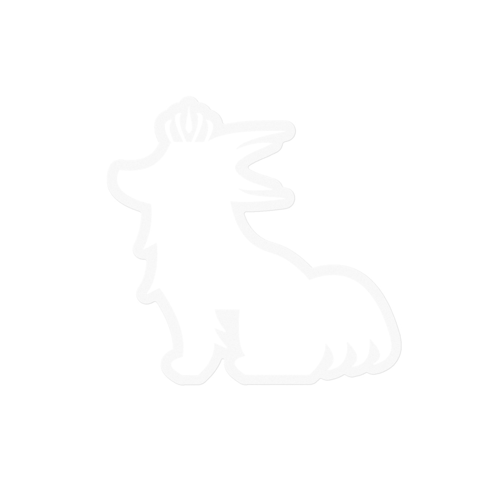 "Dignified King" ロゴ ステッカー 白