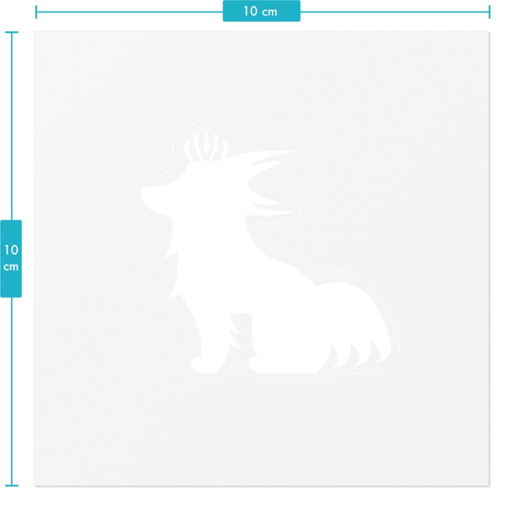 "Dignified King" ロゴ ステッカー 白