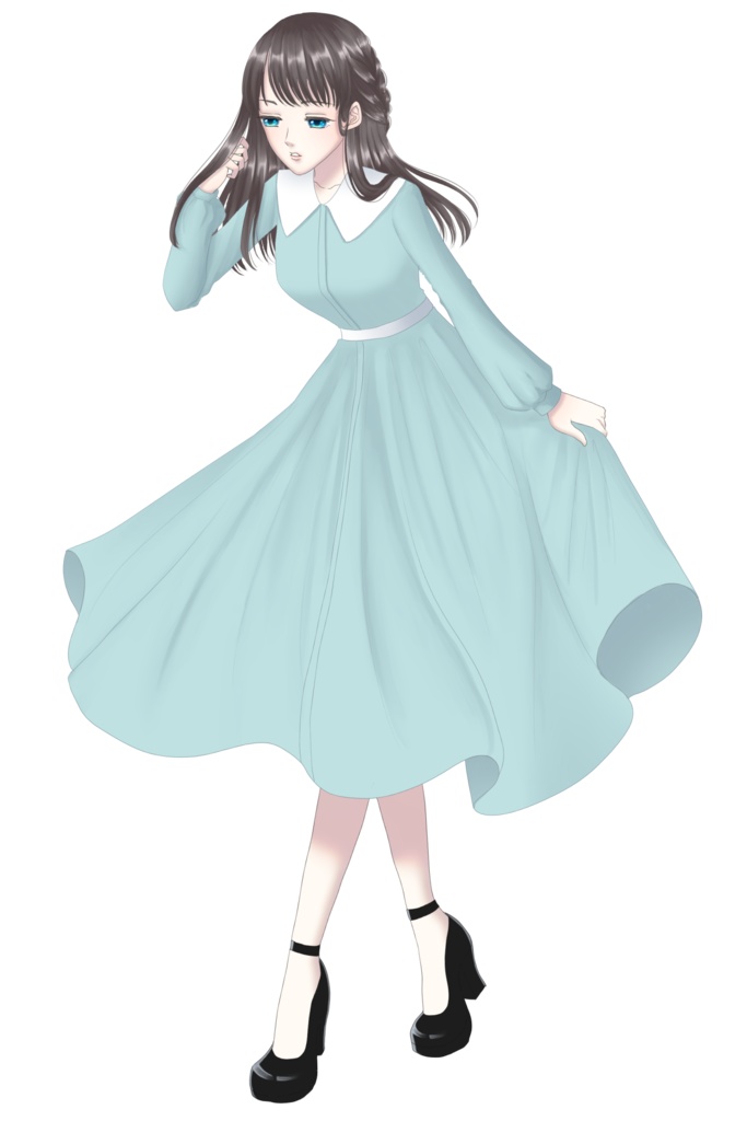 【立ち絵素材】ワンピースの女性