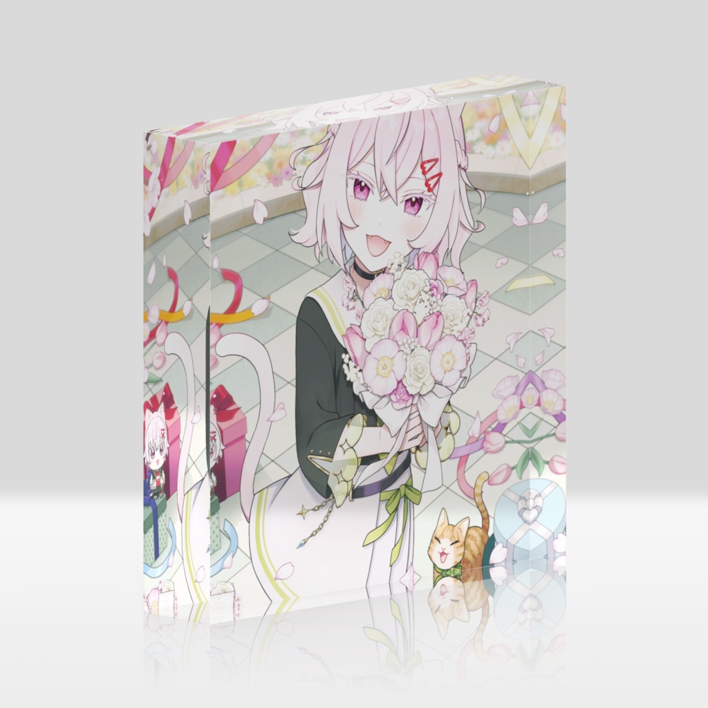 【猫坂りお】2年目!誕生日記念アクリルブロック