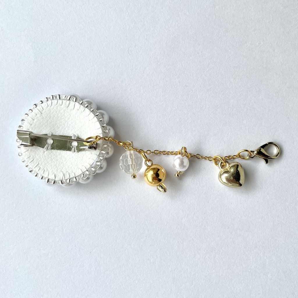 017 匿名配送 ハンドメイド ビーズ刺繍 ブローチ コサージュ 推し活 推し色 青 水色