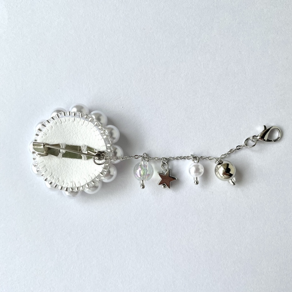 042 匿名配送 ハンドメイド ビーズ刺繍 ブローチ コサージュ 推し活 推し色 黄色