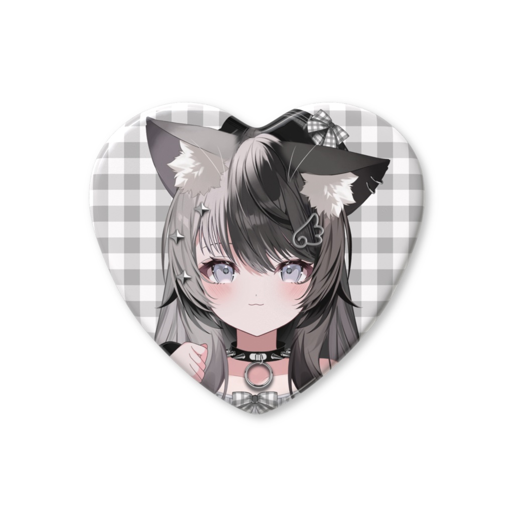 羽地がう  -♡型缶バッジ-