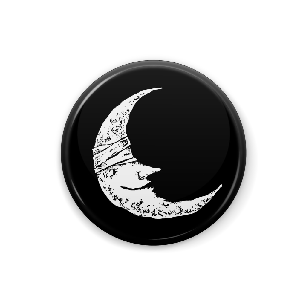 缶バッジ/moon (black)