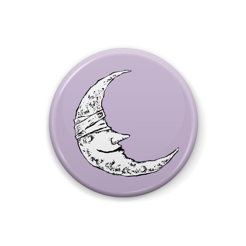 缶バッジ/moon (purple)