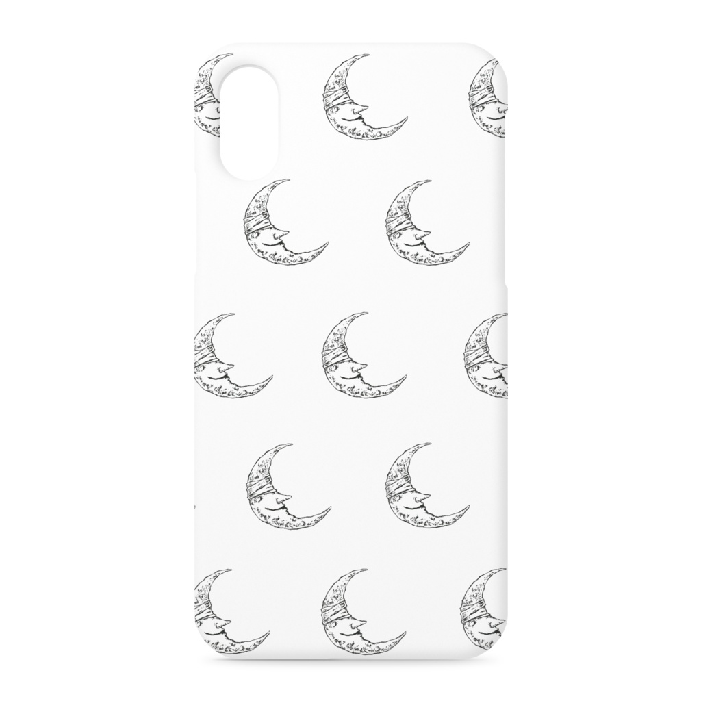 iPhoneケース/moon(white)